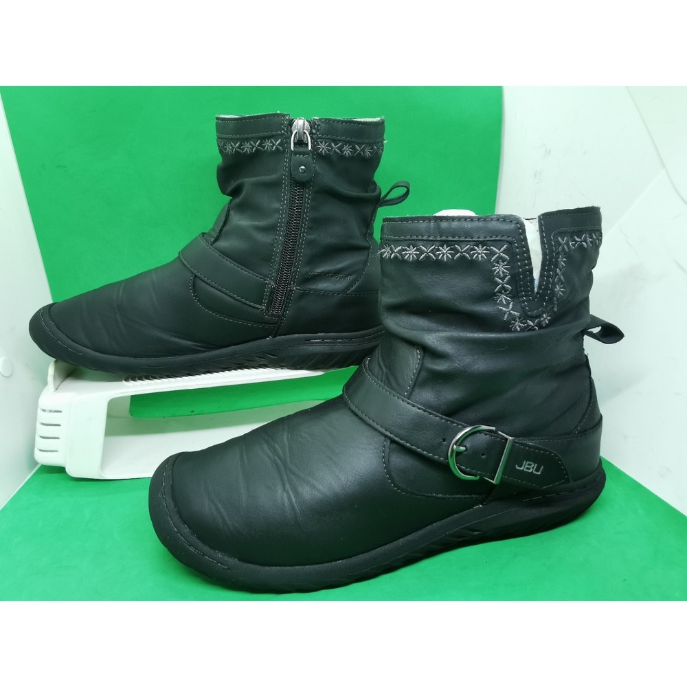 JBU By Jambu Dottie Water Resistant Black Ankle Boots Side Zip Size 9 M - Picture 2 of 16